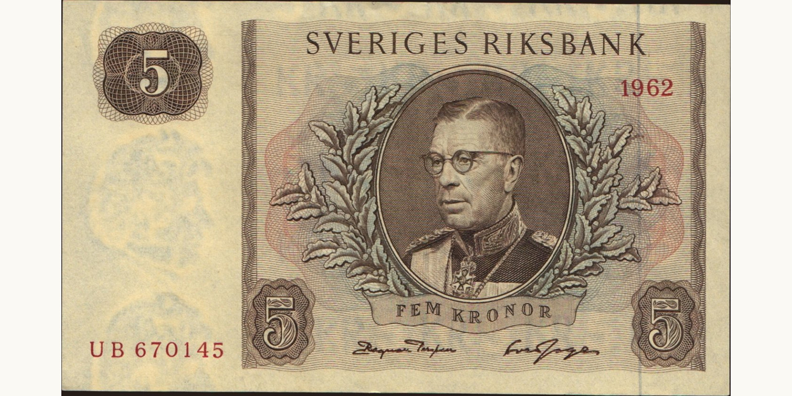 5 kronor Sweden 1962 — Front side