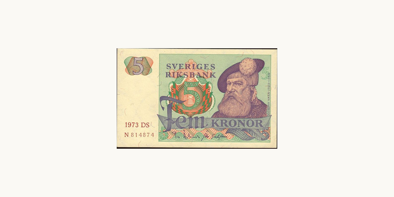 5 kronor Sweden 1973 — Front side