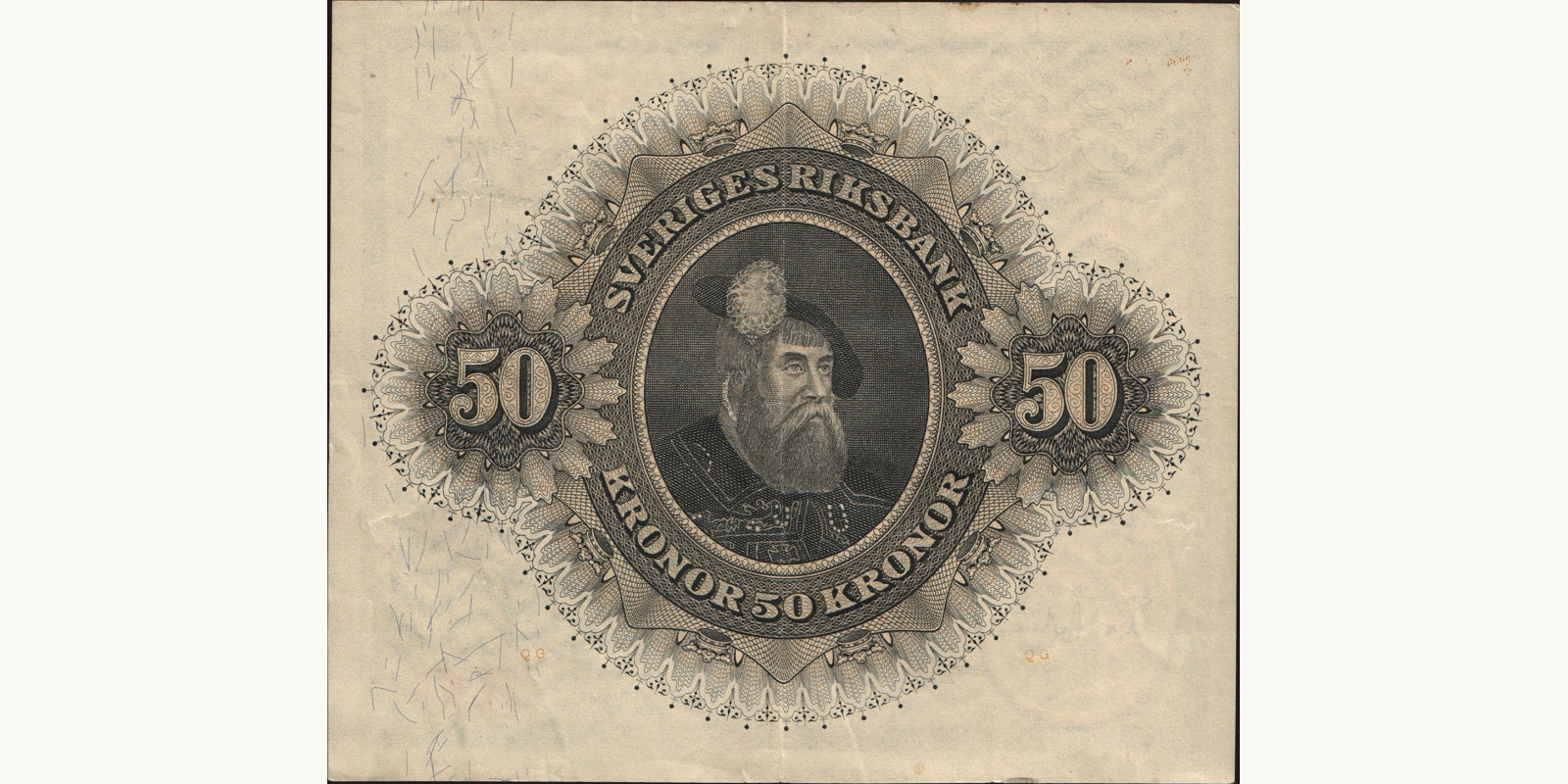 50 kronor Швеция 1960 — Оборотная сторона