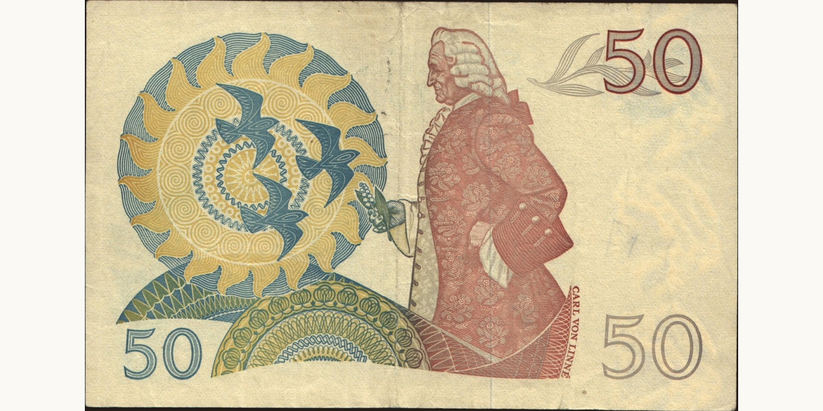 50 kronor Sweden 1967 — Back side