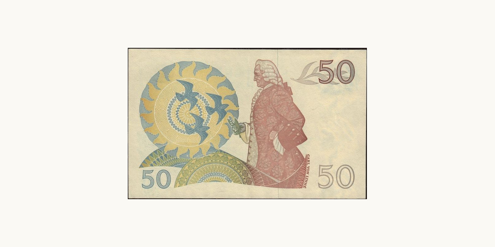 50 kronor Sweden 1970 — Back side