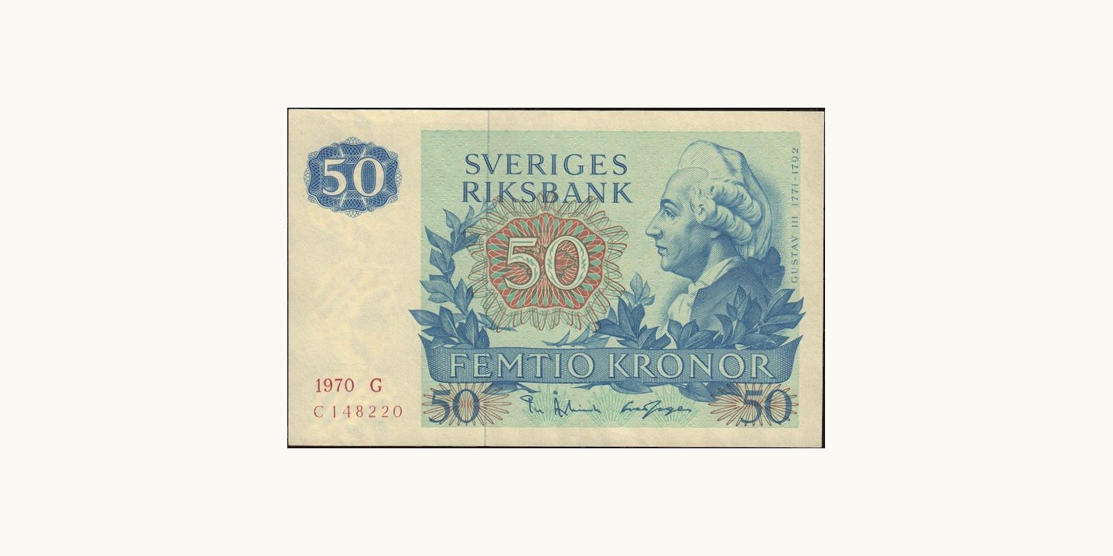 50 kronor Sweden 1970 — Front side