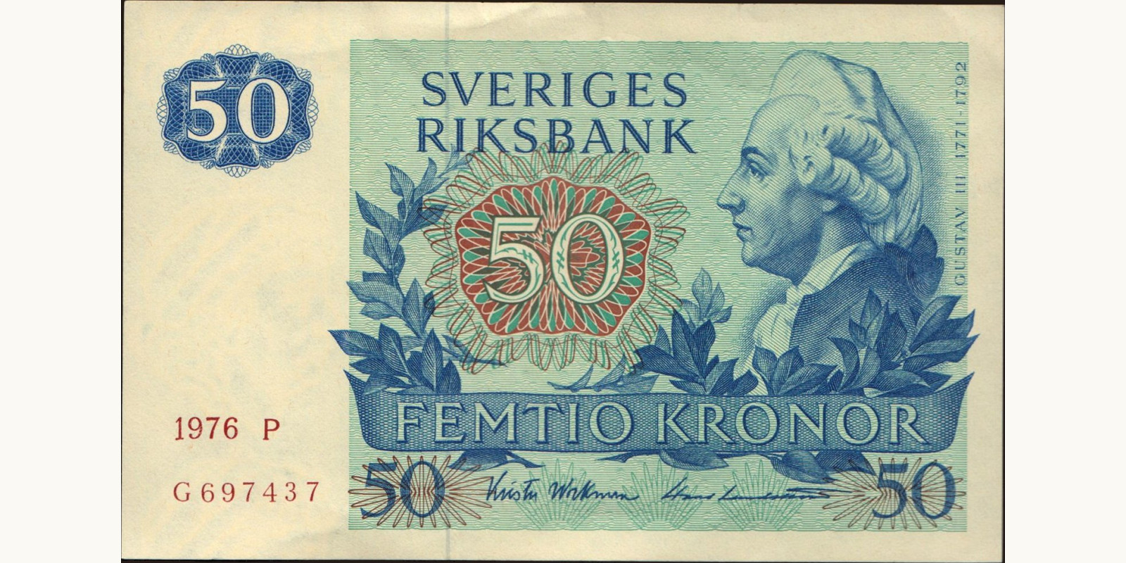 50 kronor Sweden 1976 — Front side