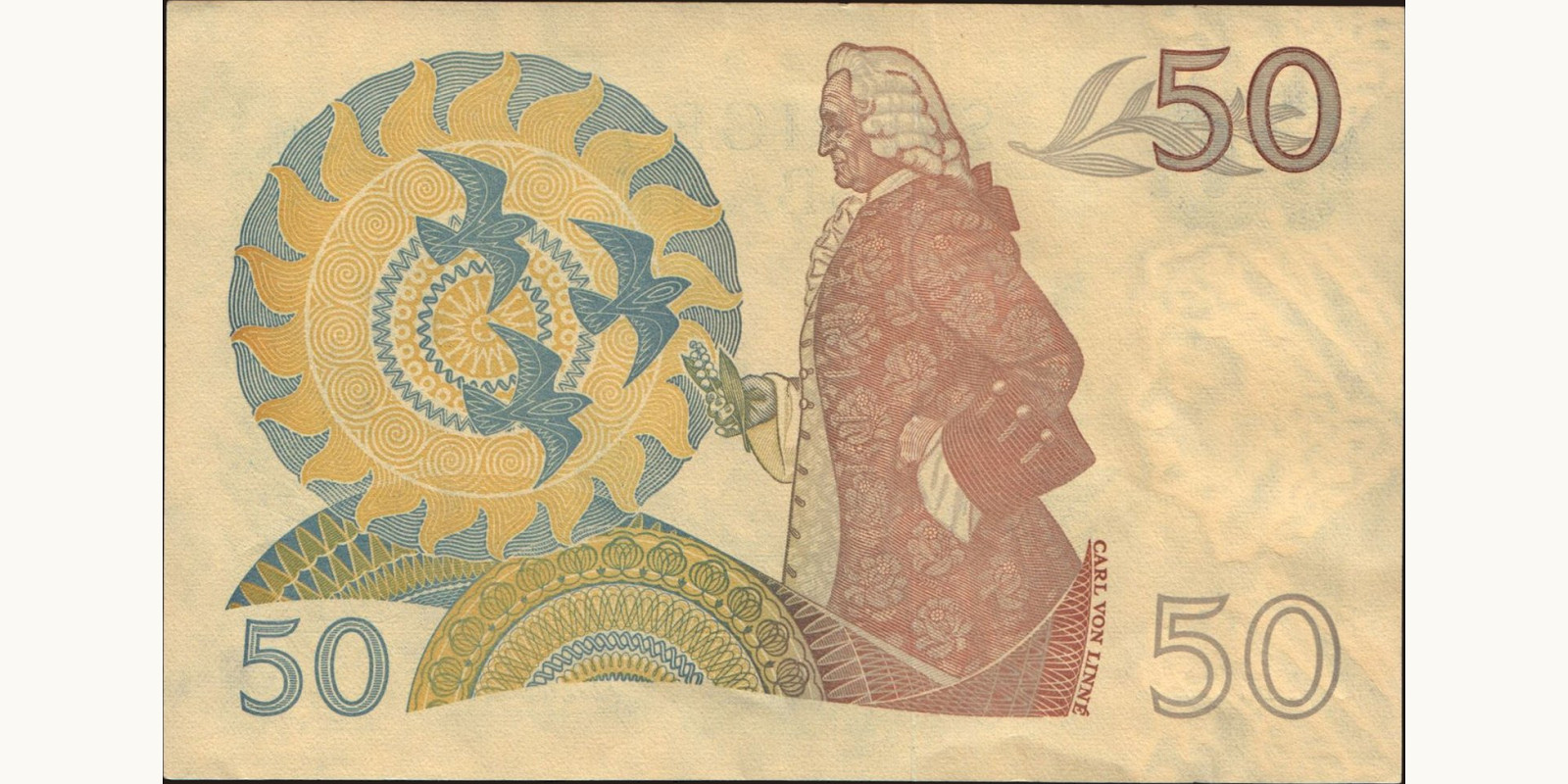 50 kronor Швеция 1981 — Оборотная сторона