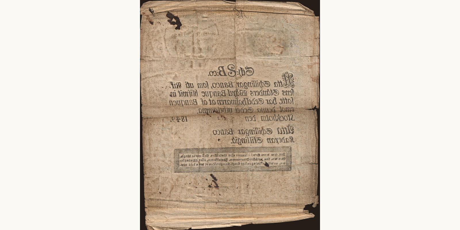 8 schillingar Швеция 1849 — Оборотная сторона