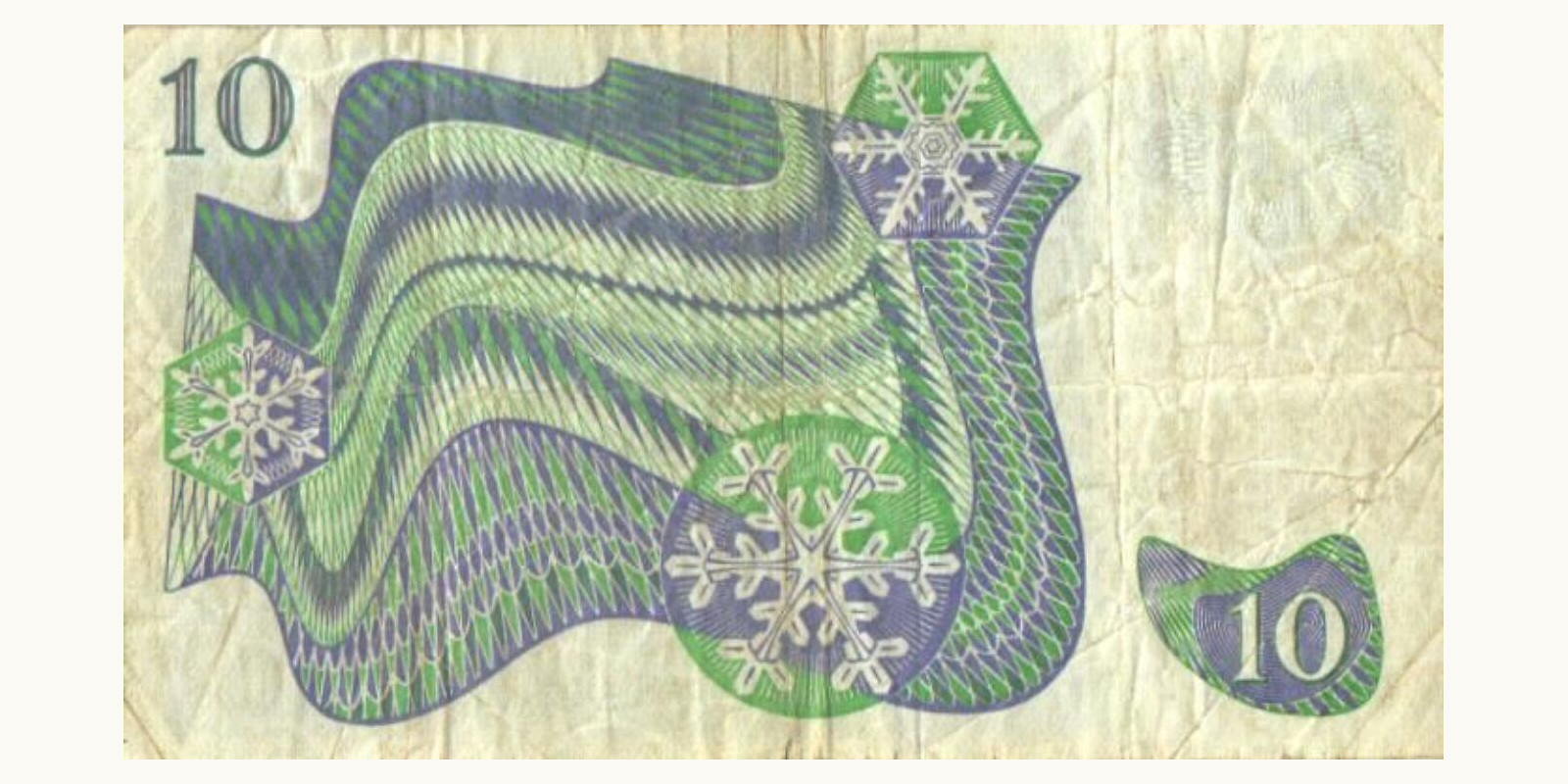 10 kroon Швеция 1966 — Оборотная сторона