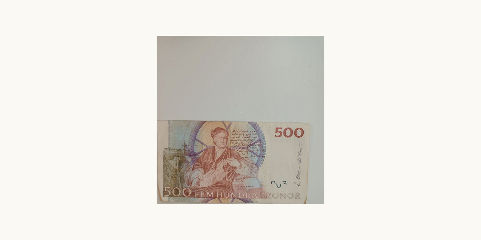 500 kroon Sweden 1985 — Back side