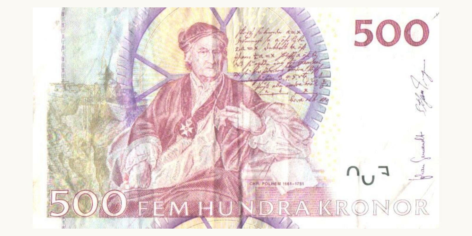 500 kroon Sweden 2001 — Back side