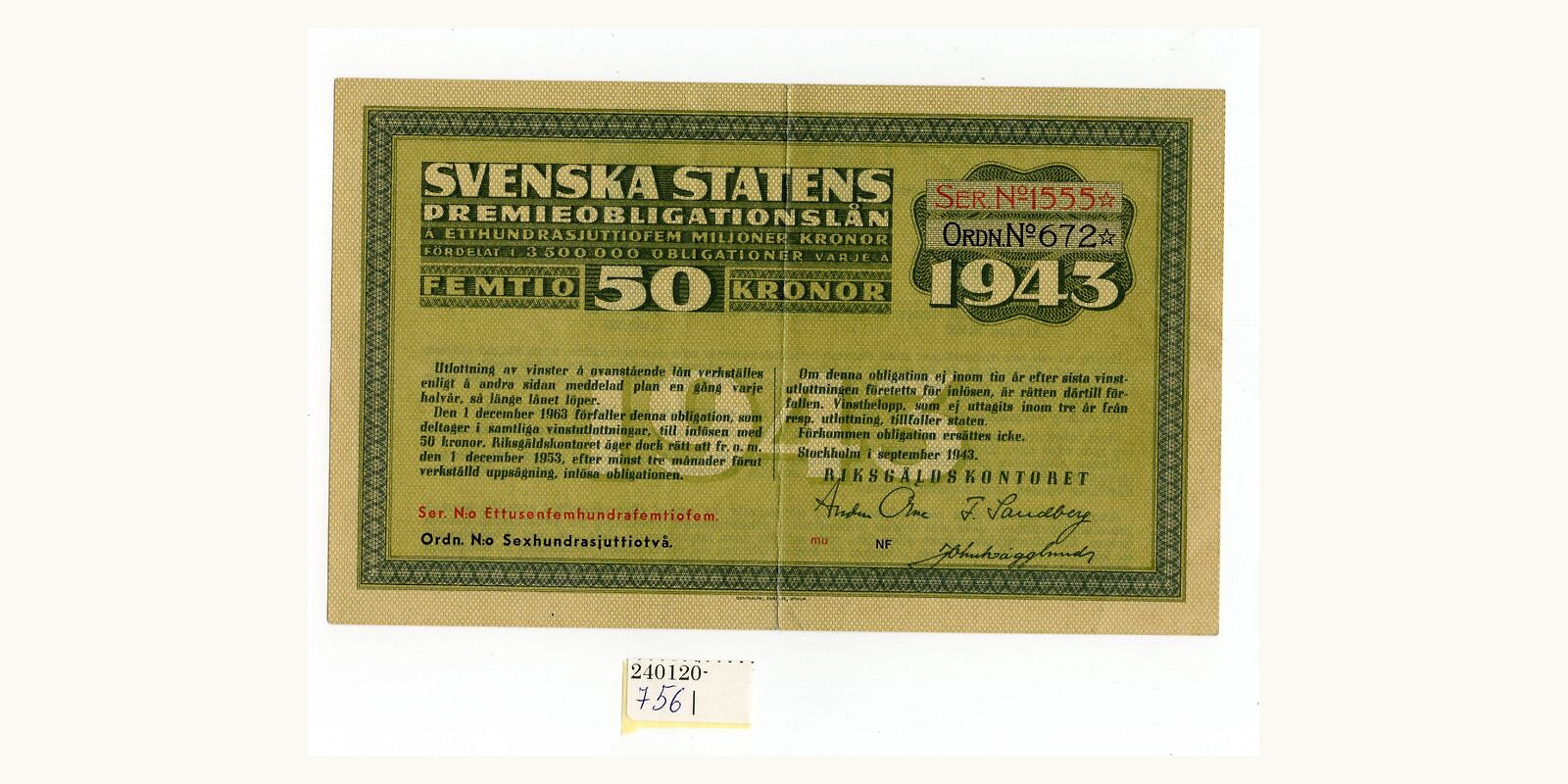 50 kroon 1943