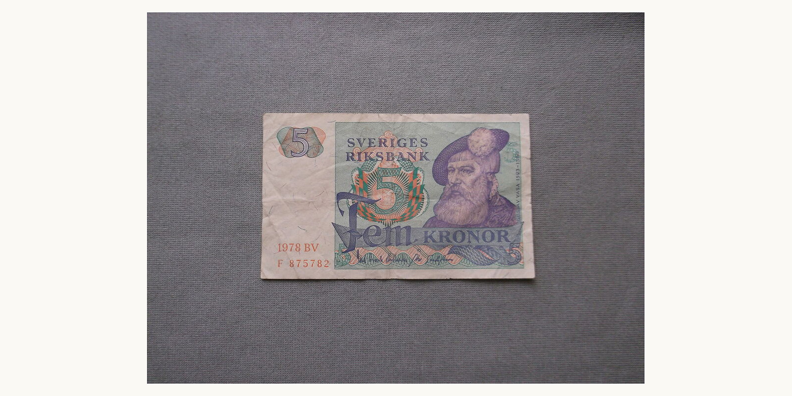 5 kroon Швеция 1978 — Лицевая сторона