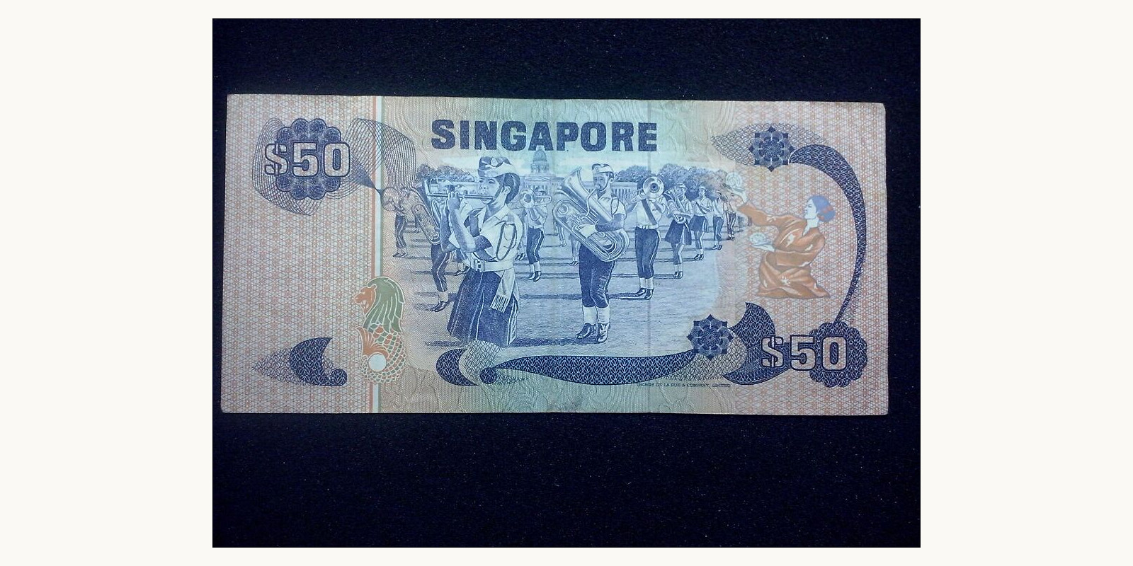 50 dollars Singapore 1976 — Back side