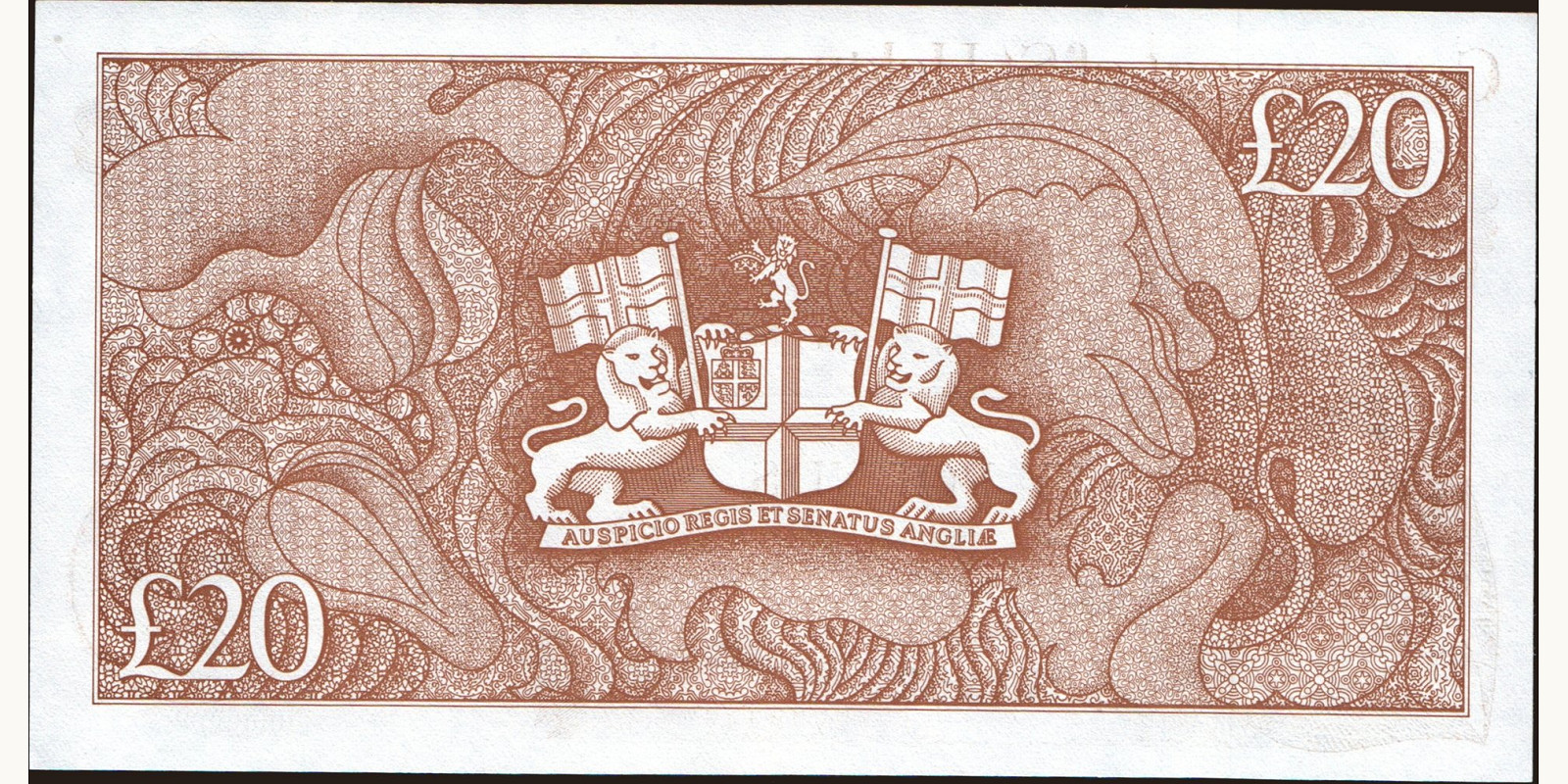 20 pounds о-в Св. Елены 1986 — Оборотная сторона