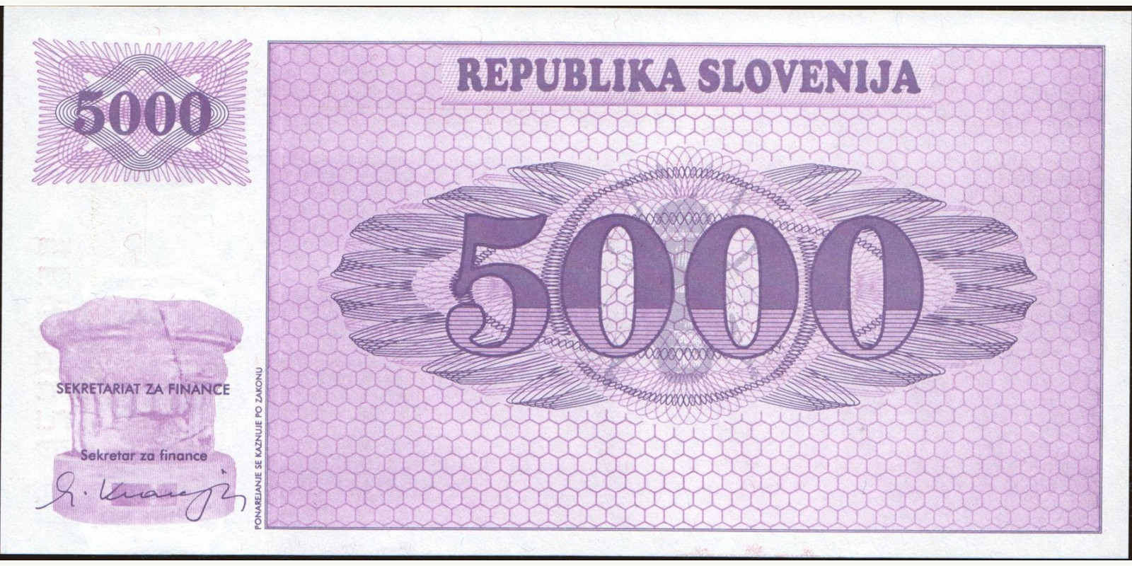 5000 tolarjev 1992