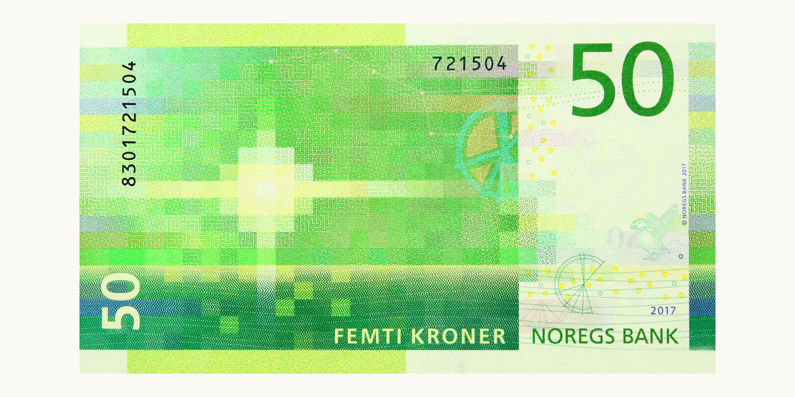 50 kroner Svalbard and Jan Mayen 2017 — Back side