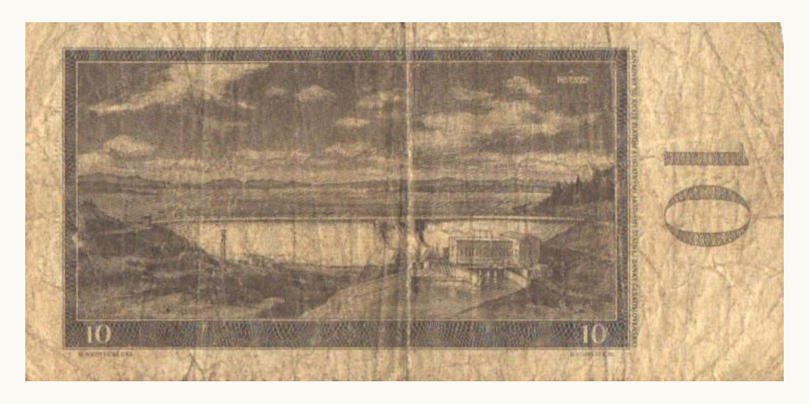 10 koruna Slovakia 1960 — Back side