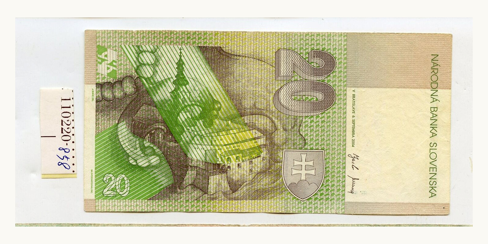 20 kroon Slovakia 2004 — Back side