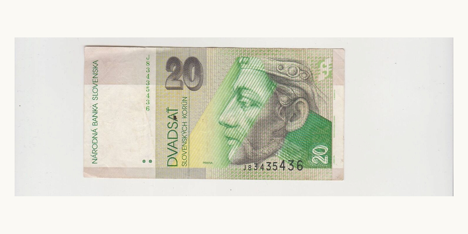 20 korun Slovakia 2001 — Front side