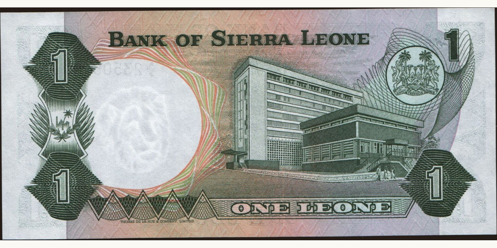 1 leone Сьерра-Леоне 1974 — Оборотная сторона