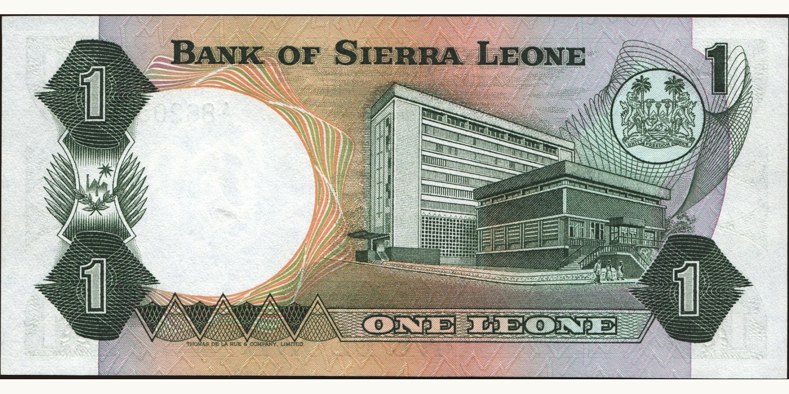 1 leone Sierra Leone 1981 — Back side