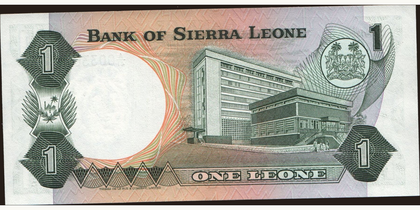 1 leone Сьерра-Леоне 1984 — Оборотная сторона