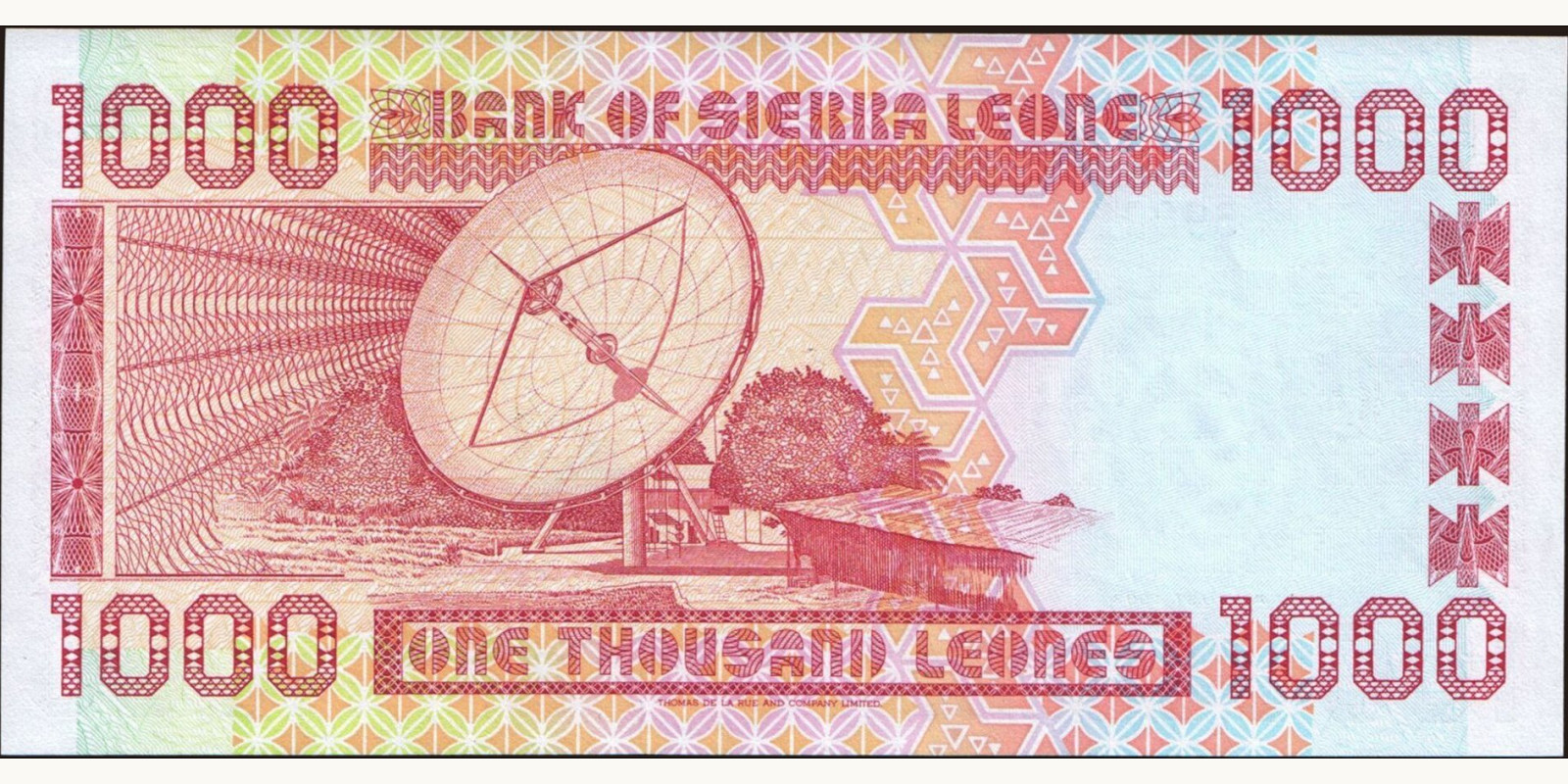 1000 leones Sierra Leone 1993 — Back side