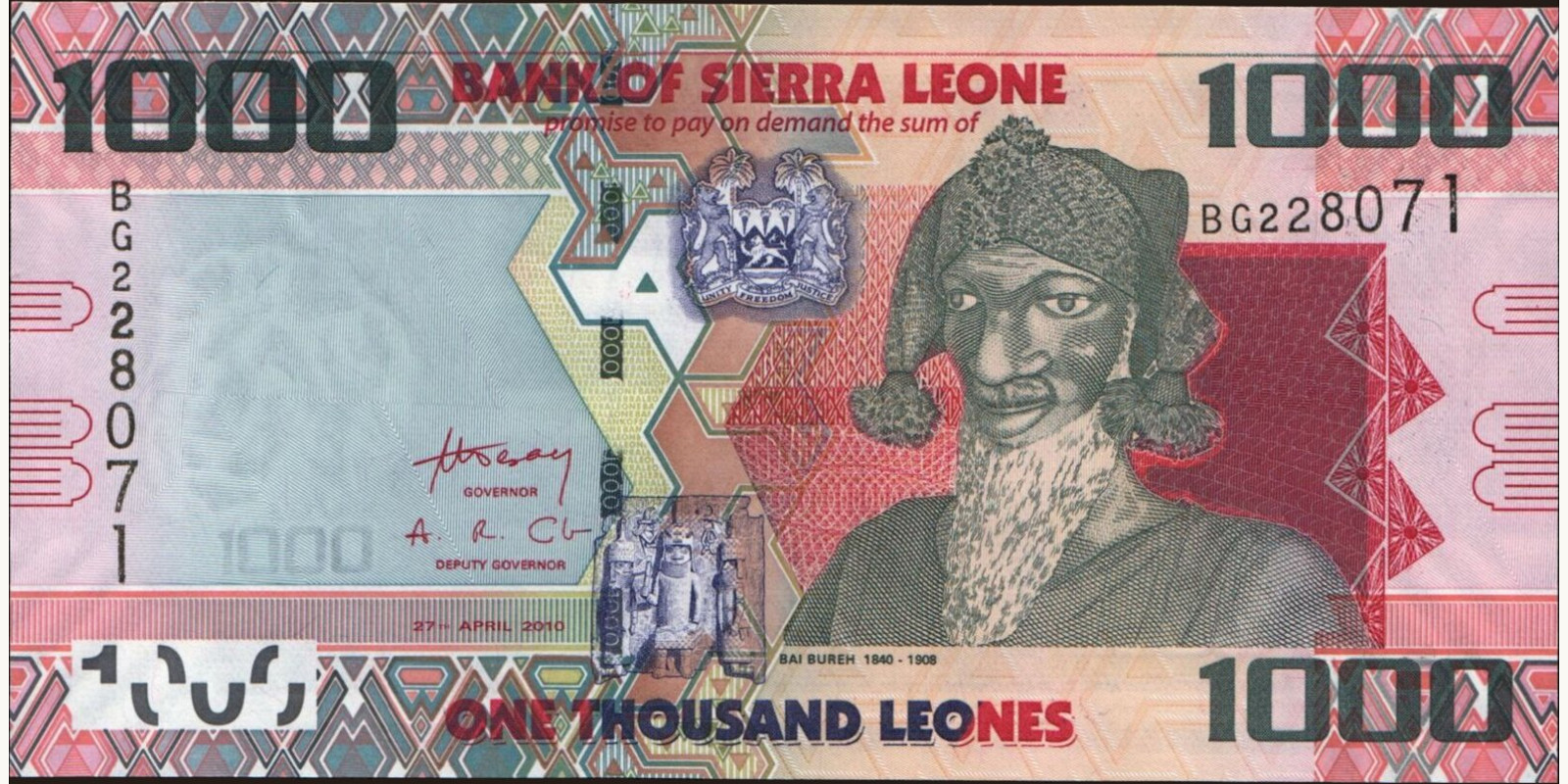 1000 leones Сьерра-Леоне 2010 — Лицевая сторона