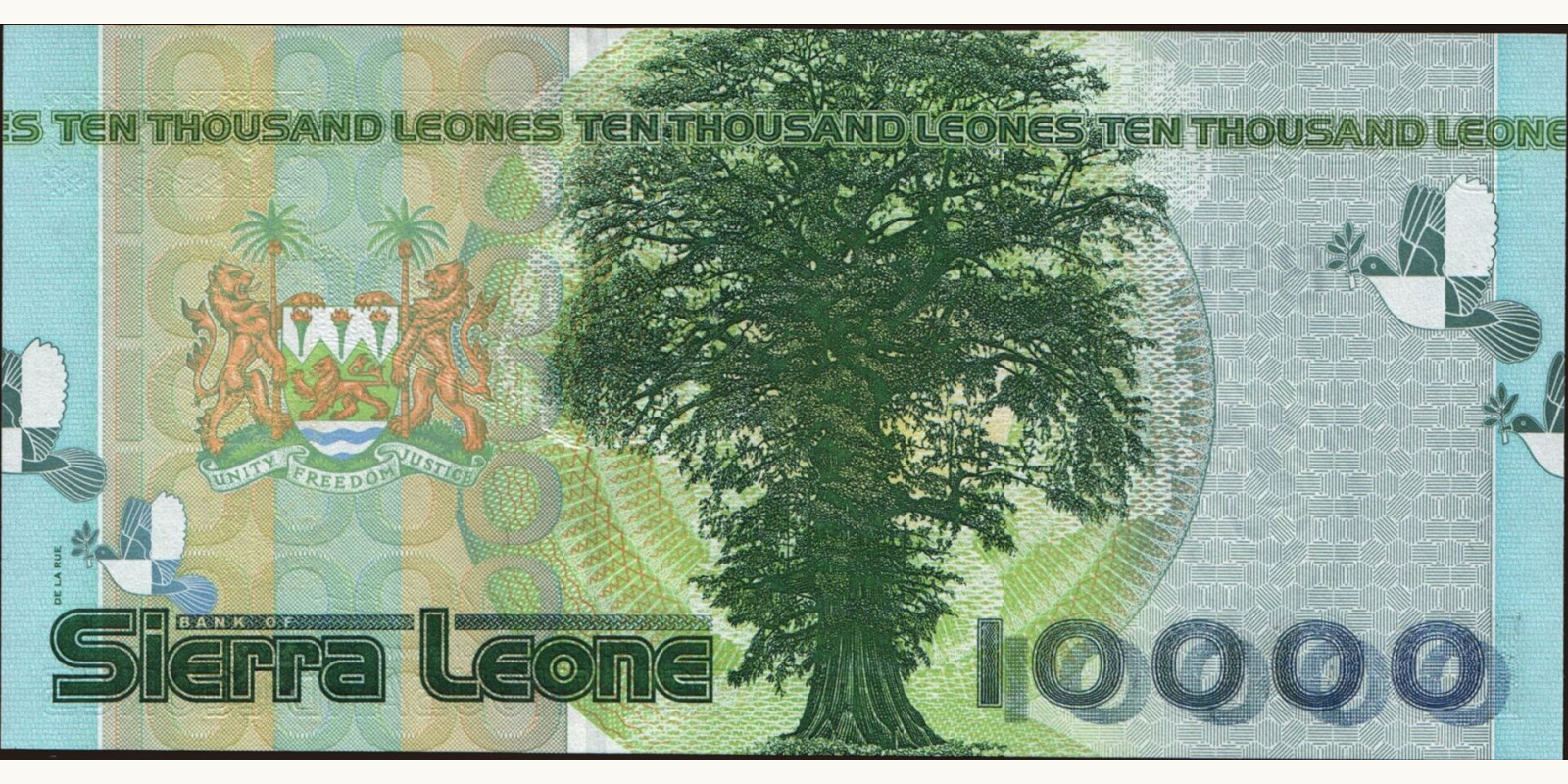 10000 leones Sierra Leone 2004 — Back side