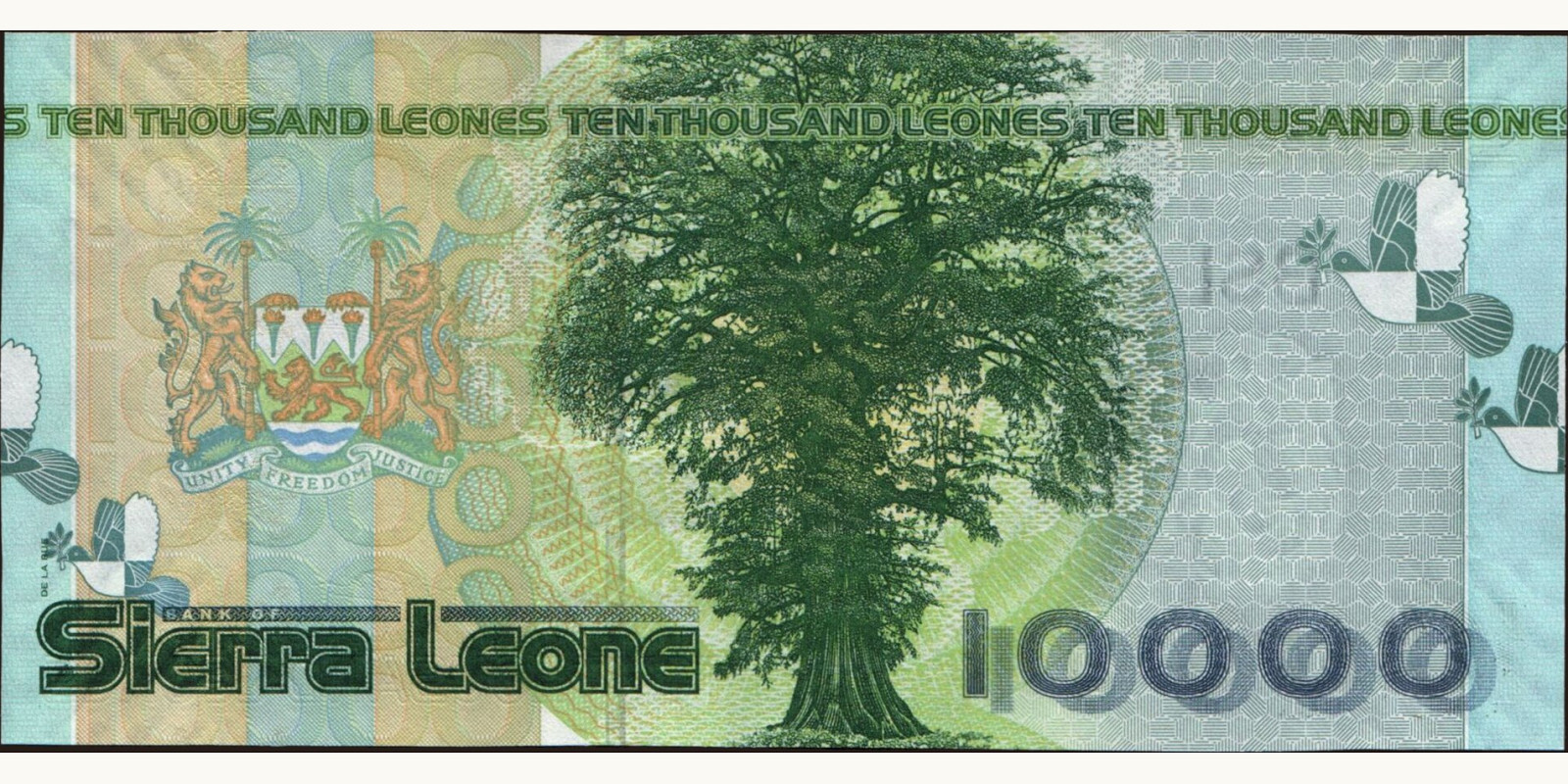 10000 leones Sierra Leone 2007 — Back side