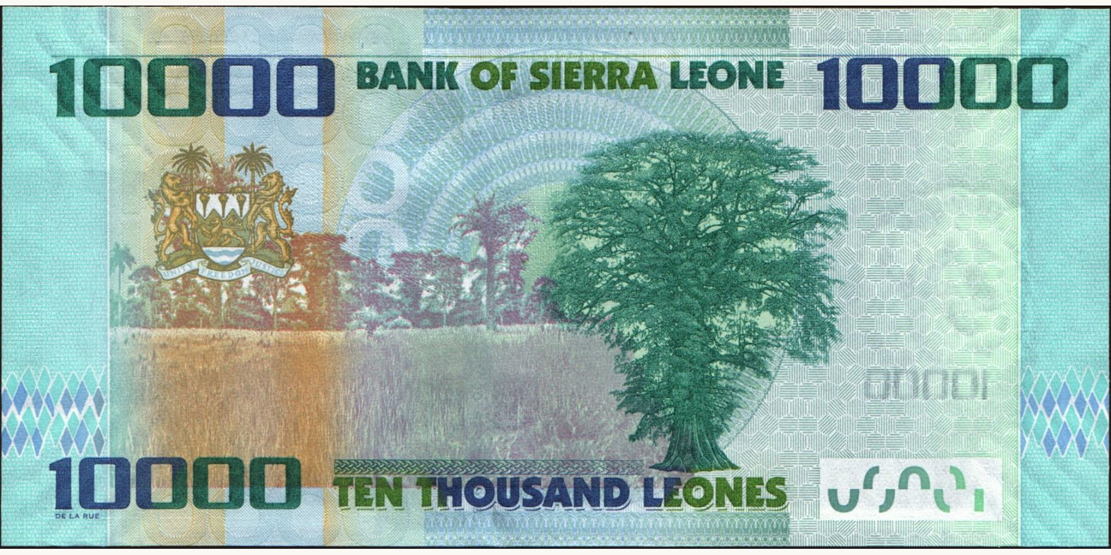 10000 leones Sierra Leone 2010 — Back side