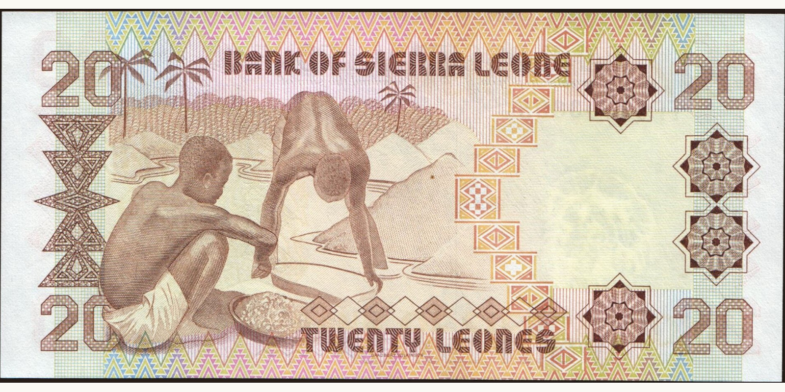 20 leones Сьерра-Леоне 1984 — Оборотная сторона