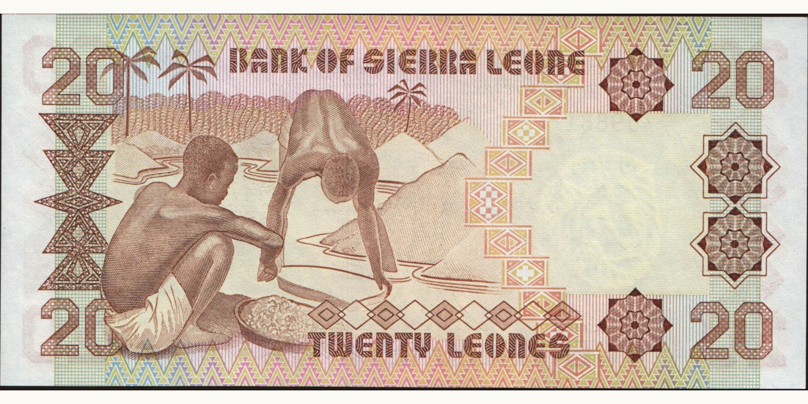 20 leones Sierra Leone 1988 — Back side
