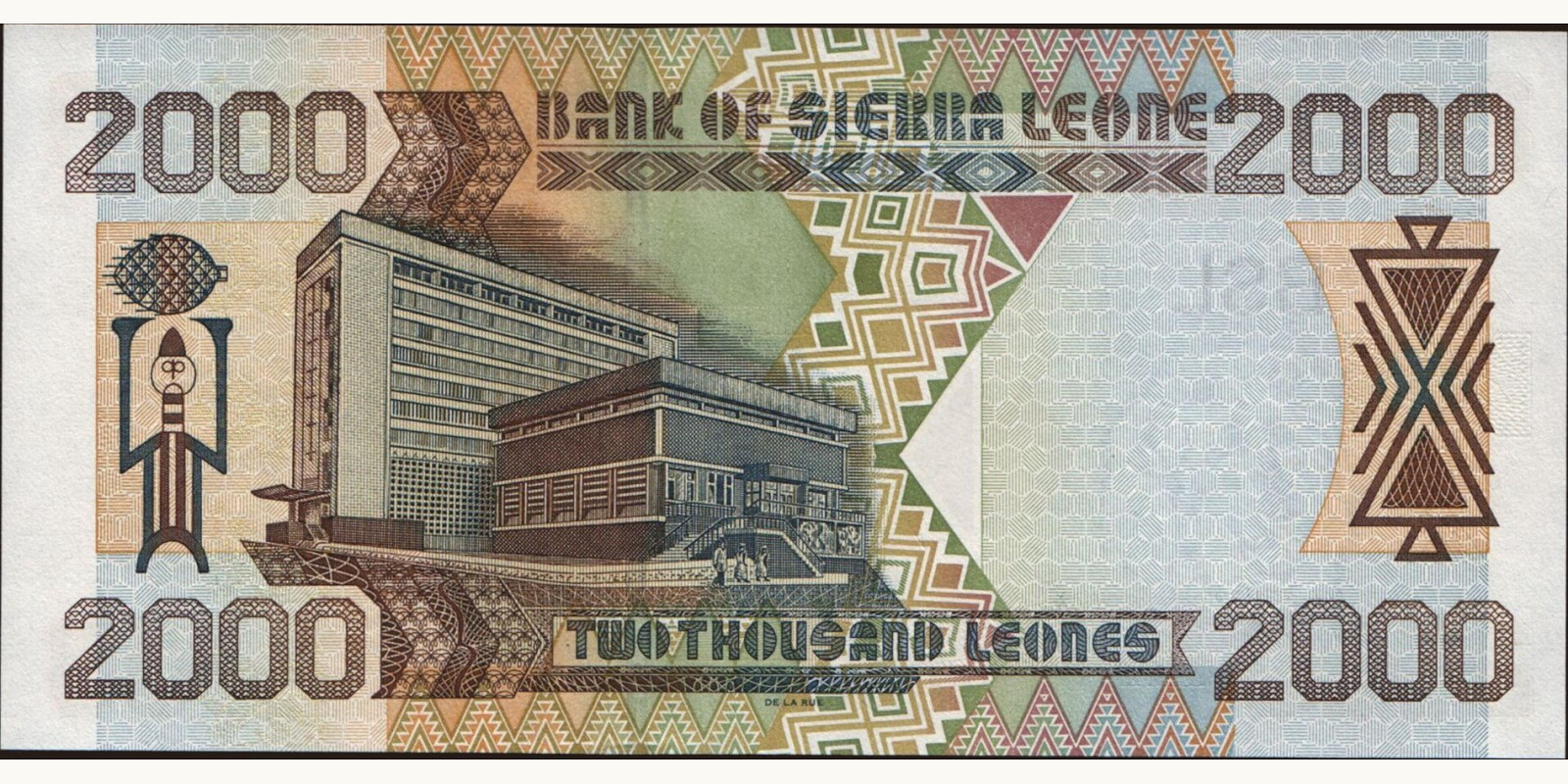 2003 leones Sierra Leone 2000 — Back side