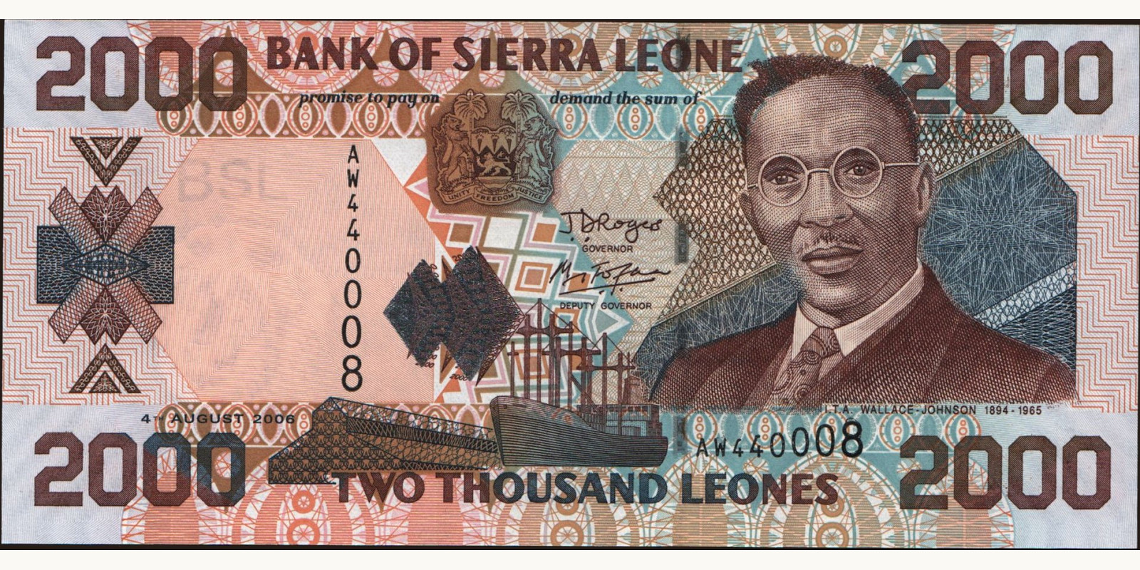 2006 leones Сьерра-Леоне 2000 — Лицевая сторона