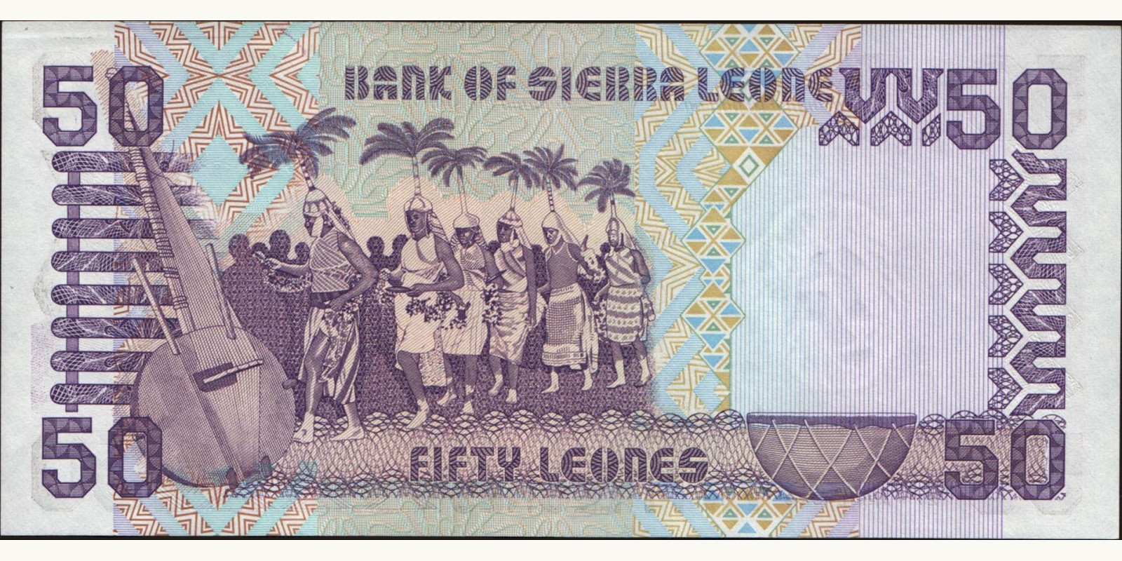 50 leones Sierra Leone 1988 — Back side