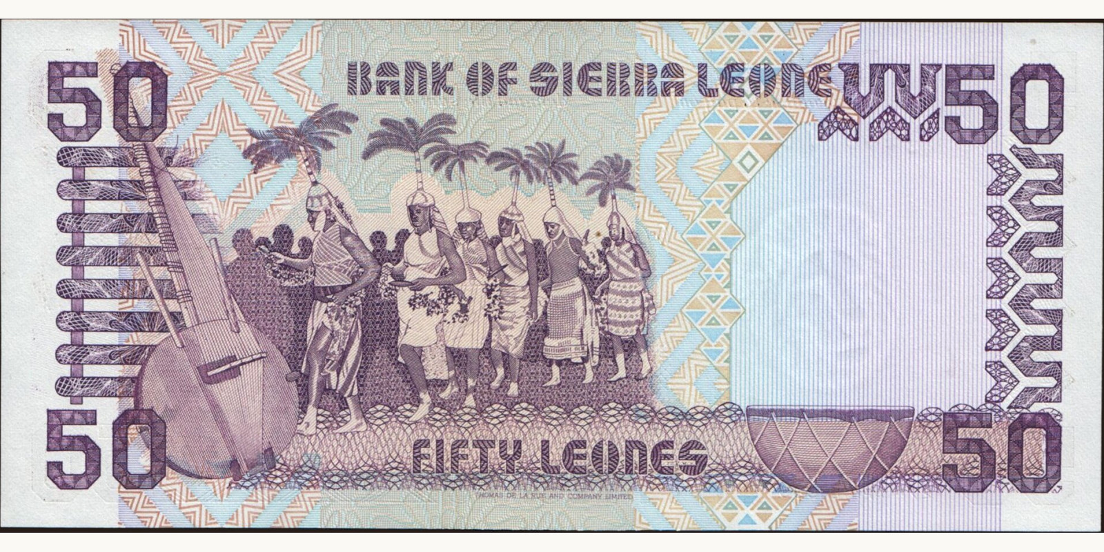 50 leones Сьерра-Леоне 1989 — Оборотная сторона