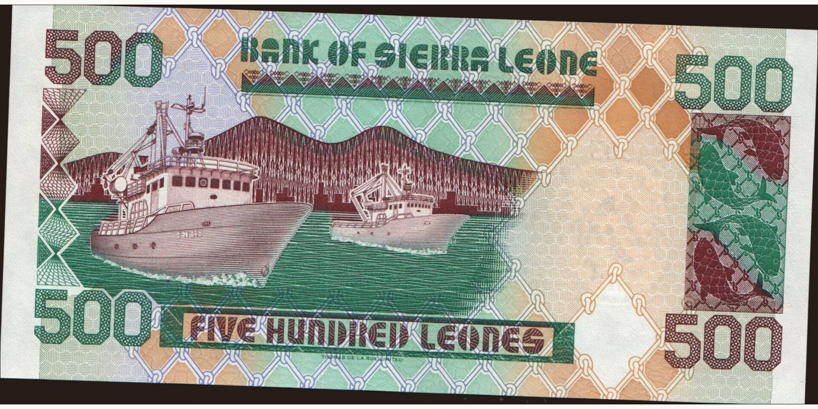 500 leones Sierra Leone 1995 — Back side
