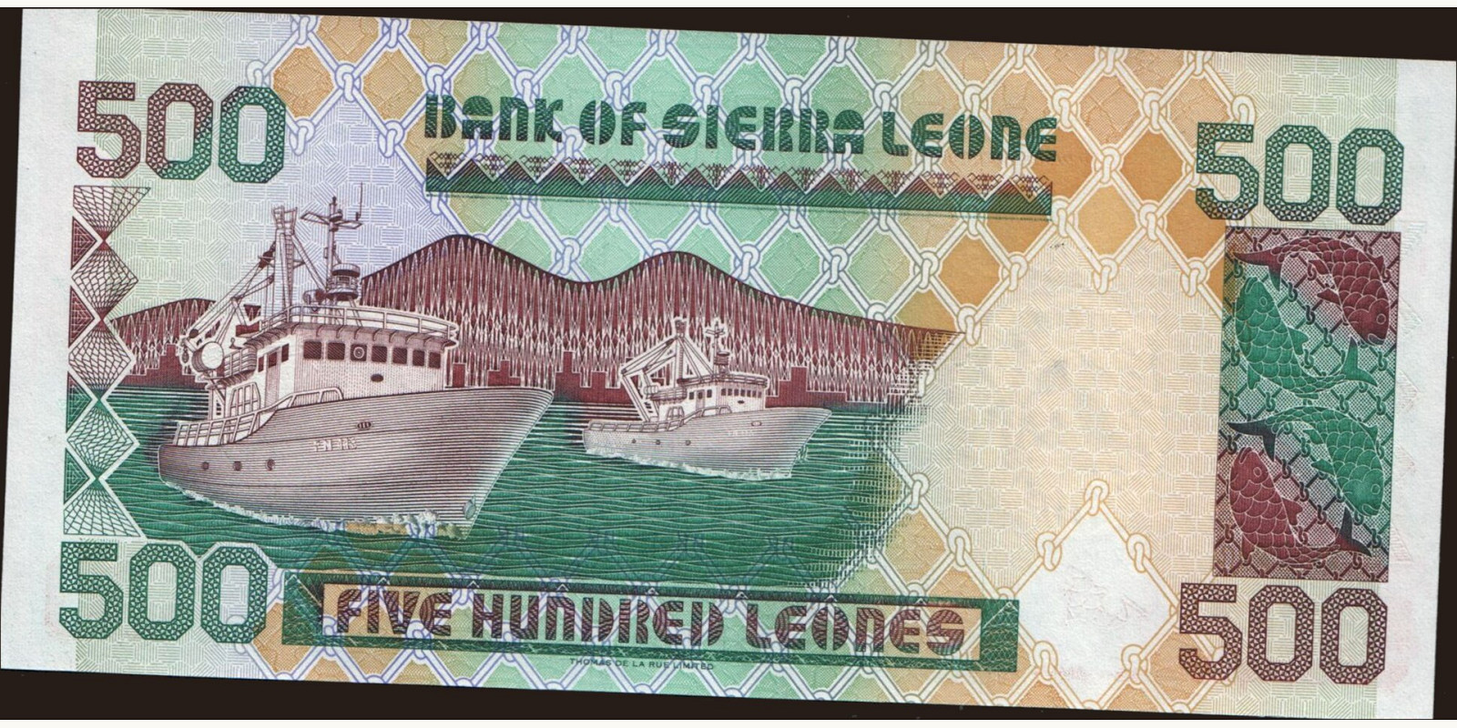 500 leones Сьерра-Леоне 1998 — Оборотная сторона