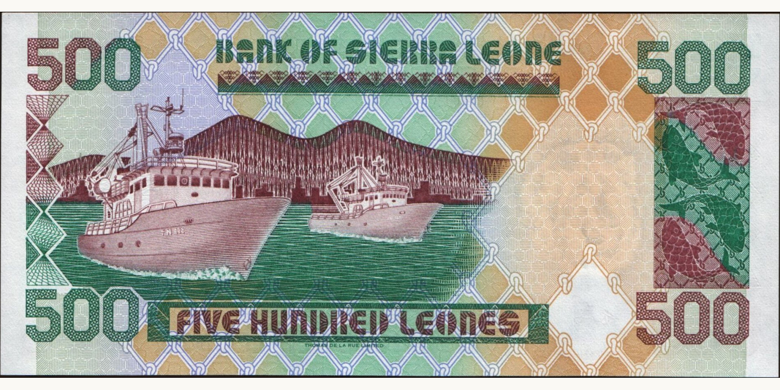 500 leones Сьерра-Леоне 2003 — Оборотная сторона