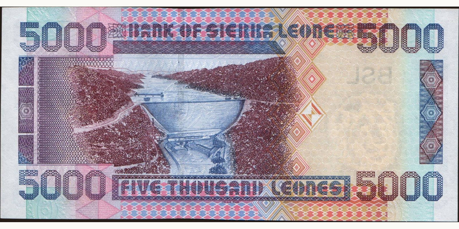 5000 leones Sierra Leone 2002 — Back side