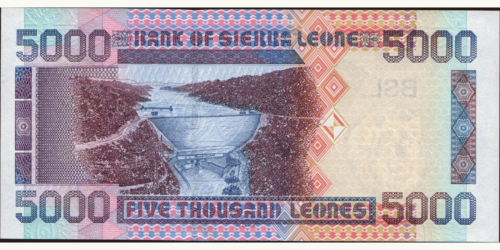5000 leones Sierra Leone 2003 — Back side