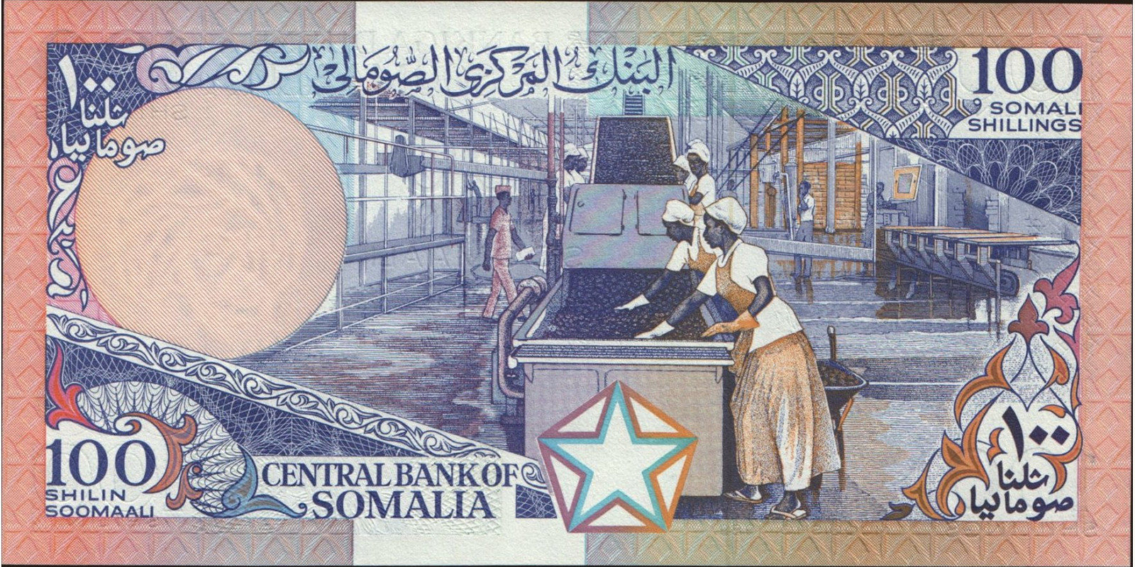 100 shilin Somalia 1989 — Back side