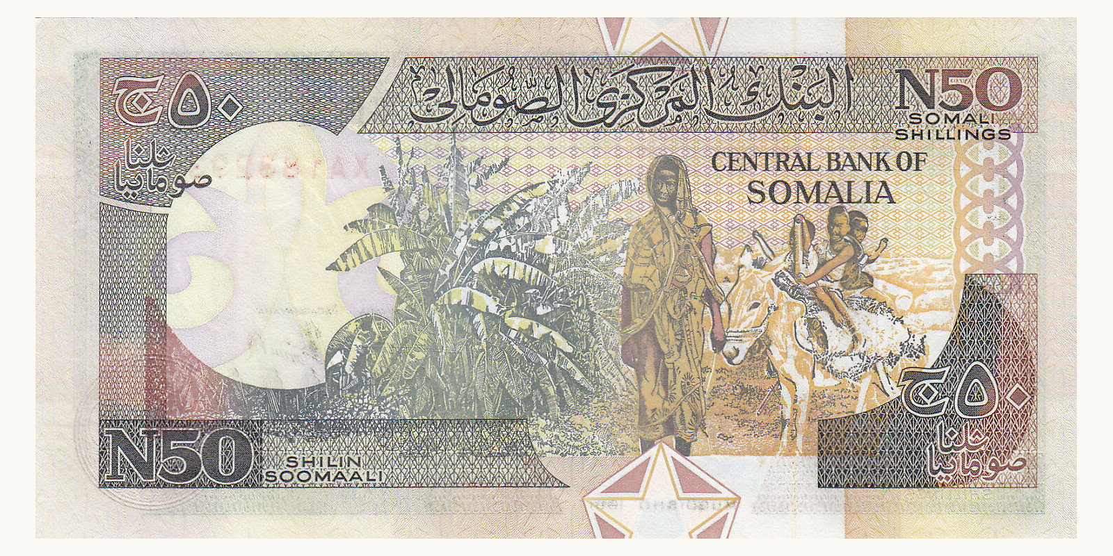50 shilin Somalia 1991 — Back side