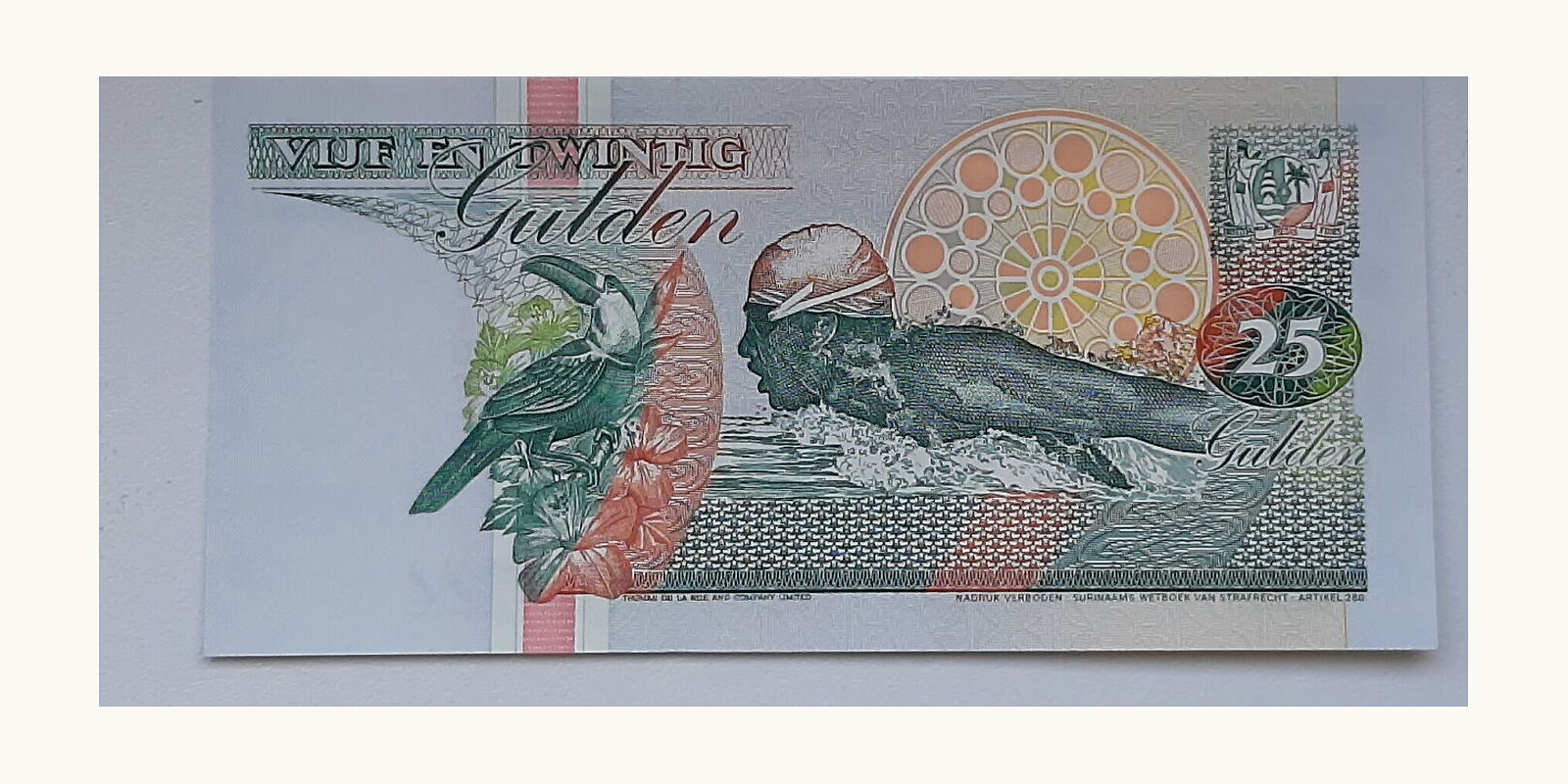 25 gulden Суринам 1998 — Оборотная сторона