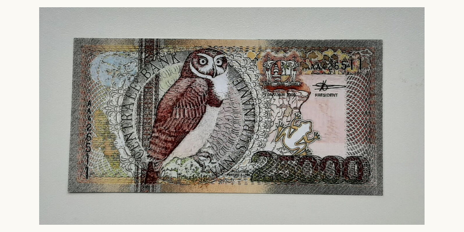 25000 gulden Suriname 2000 — Front side