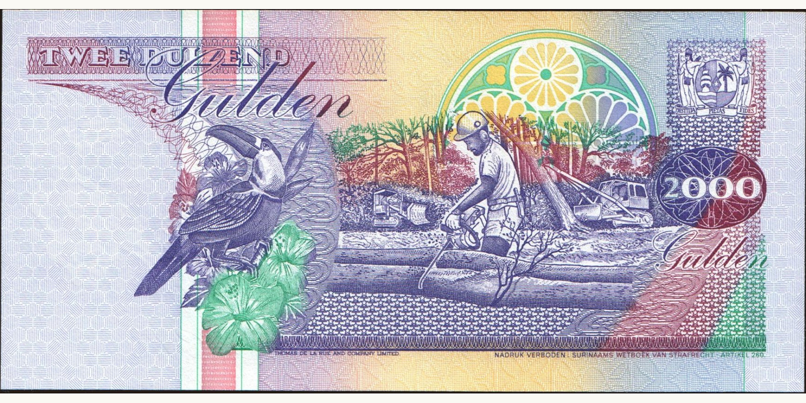 1995 gulden Suriname 2000 — Back side