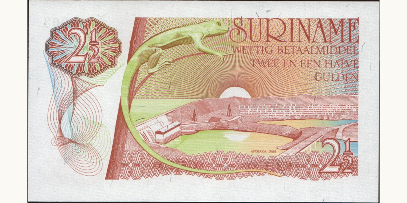 2 gulden Суринам 1978 — Оборотная сторона