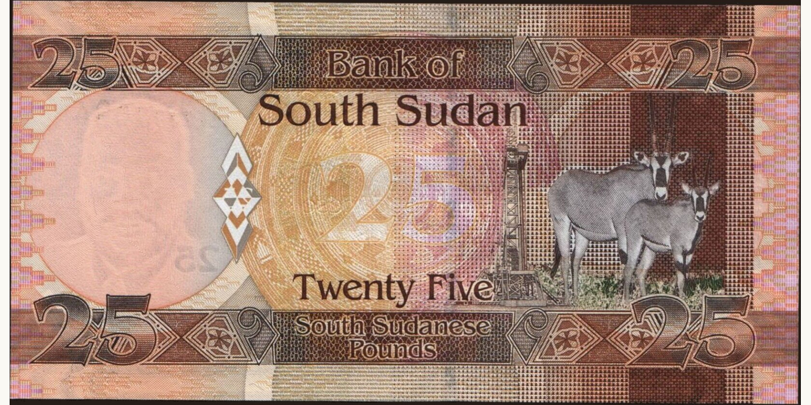 25 pounds South Sudan 2011 — Back side