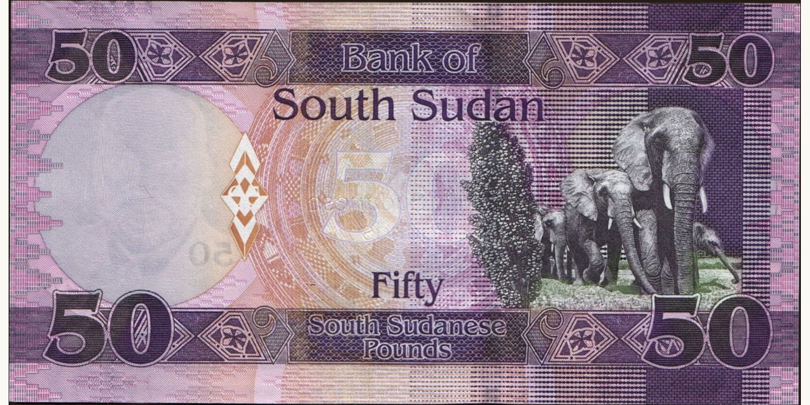 50 pounds South Sudan 2019 — Back side