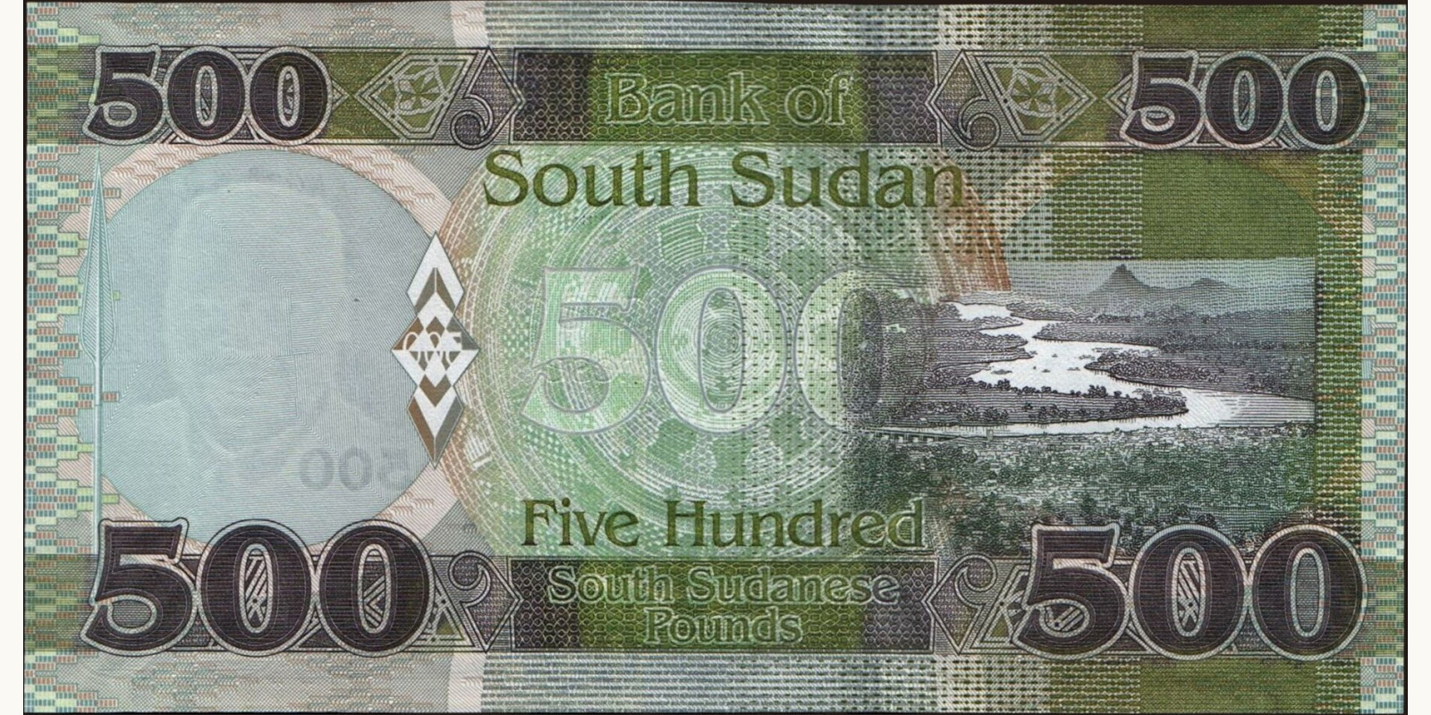 500 pounds South Sudan 2018 — Back side