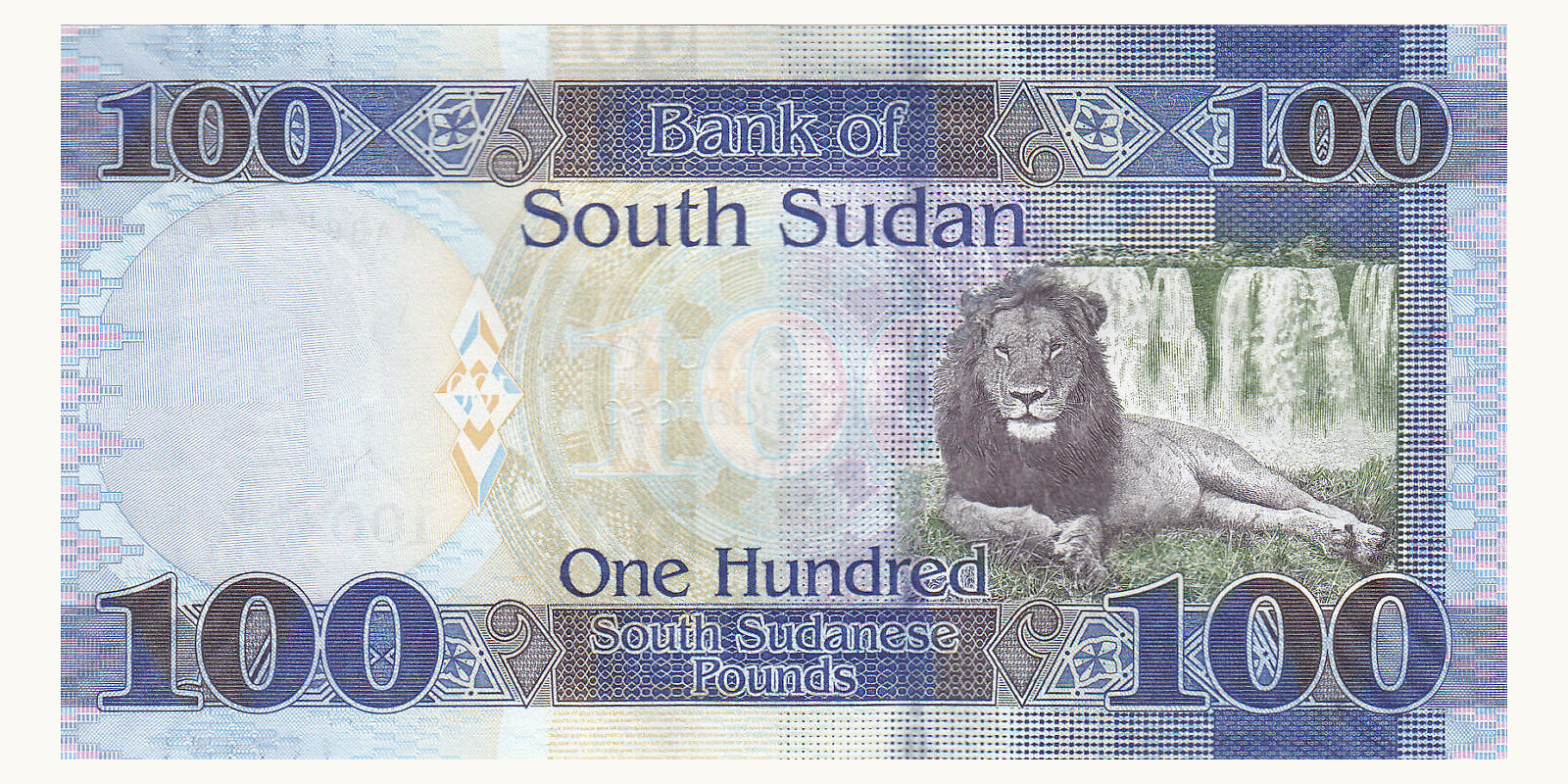 100 pounds Южный Судан 2015 — Оборотная сторона